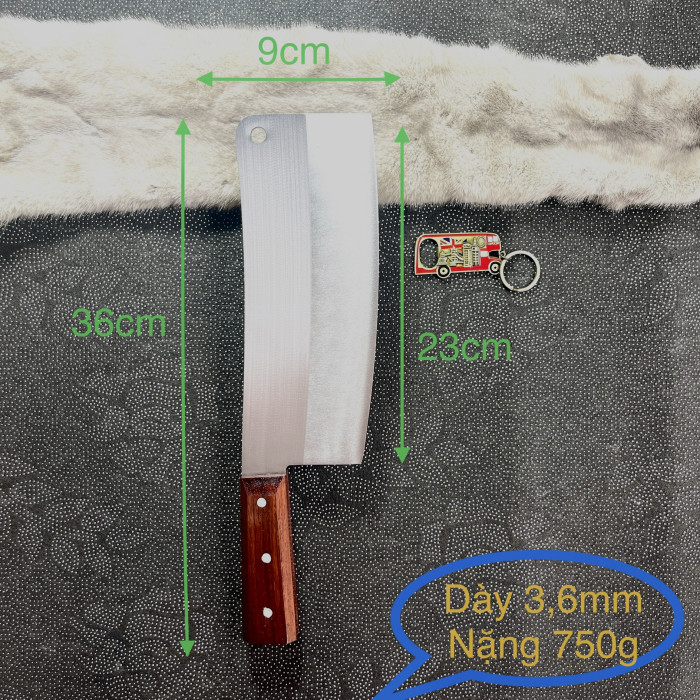 Bộ 3 dao mẫu Nhật: Chặt to, dao thái to, dao gọt hoa quả. Thép trắng không gỉ