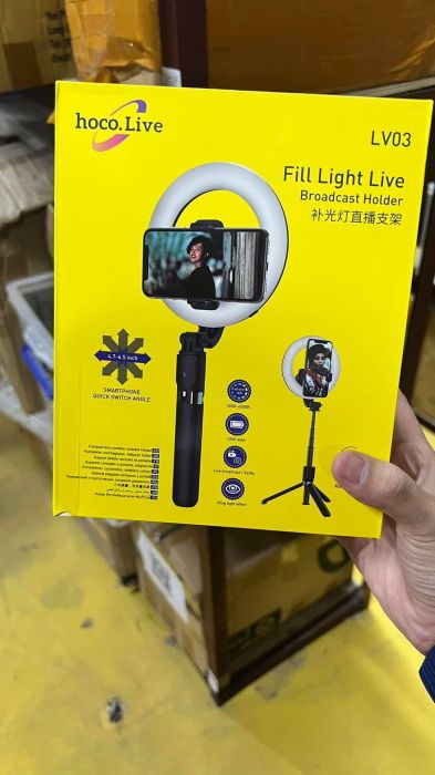 Đèn Live Stream HOCO LV03 Hỗ Trợ Chụp Ảnh Selfie