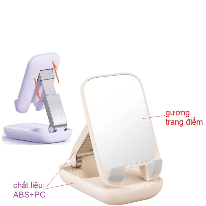 Giá Đỡ iPad Baseus Seashell Series Folding Có Thể Gập Lại Dùng Cho Điện Thoại , Máy tính bảng