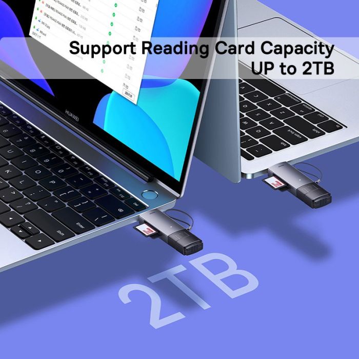 Đầu Đọc Thẻ Nhớ Đa Năng Tốc Độ Cao Baseus Lite Series USB-A & Type-C to SD/TF Card Reader Cho ĐT