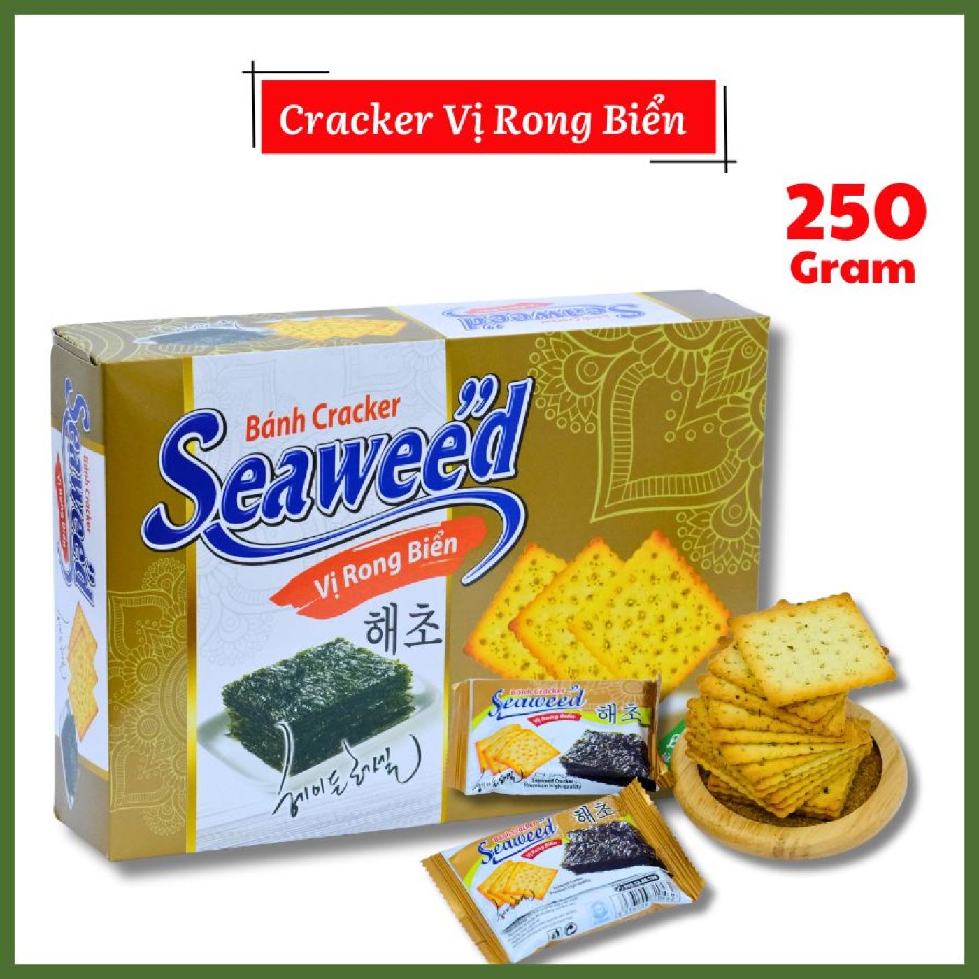 Bánh Cracker Vị Rong Biển - Hộp 250G