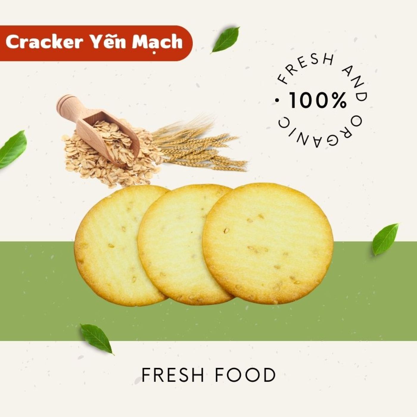 Bánh Cracker Yến Mạch Bổ Dưỡng - Túi 240G