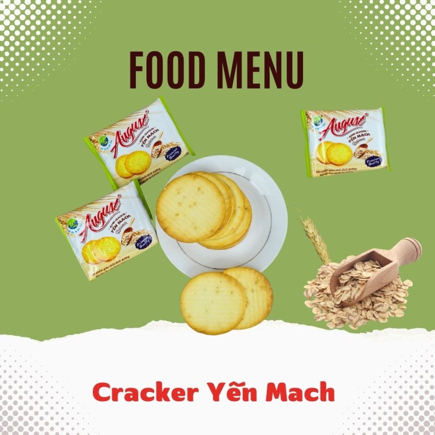 Bánh Cracker Yến Mạch Bổ Dưỡng - Hộp 150G