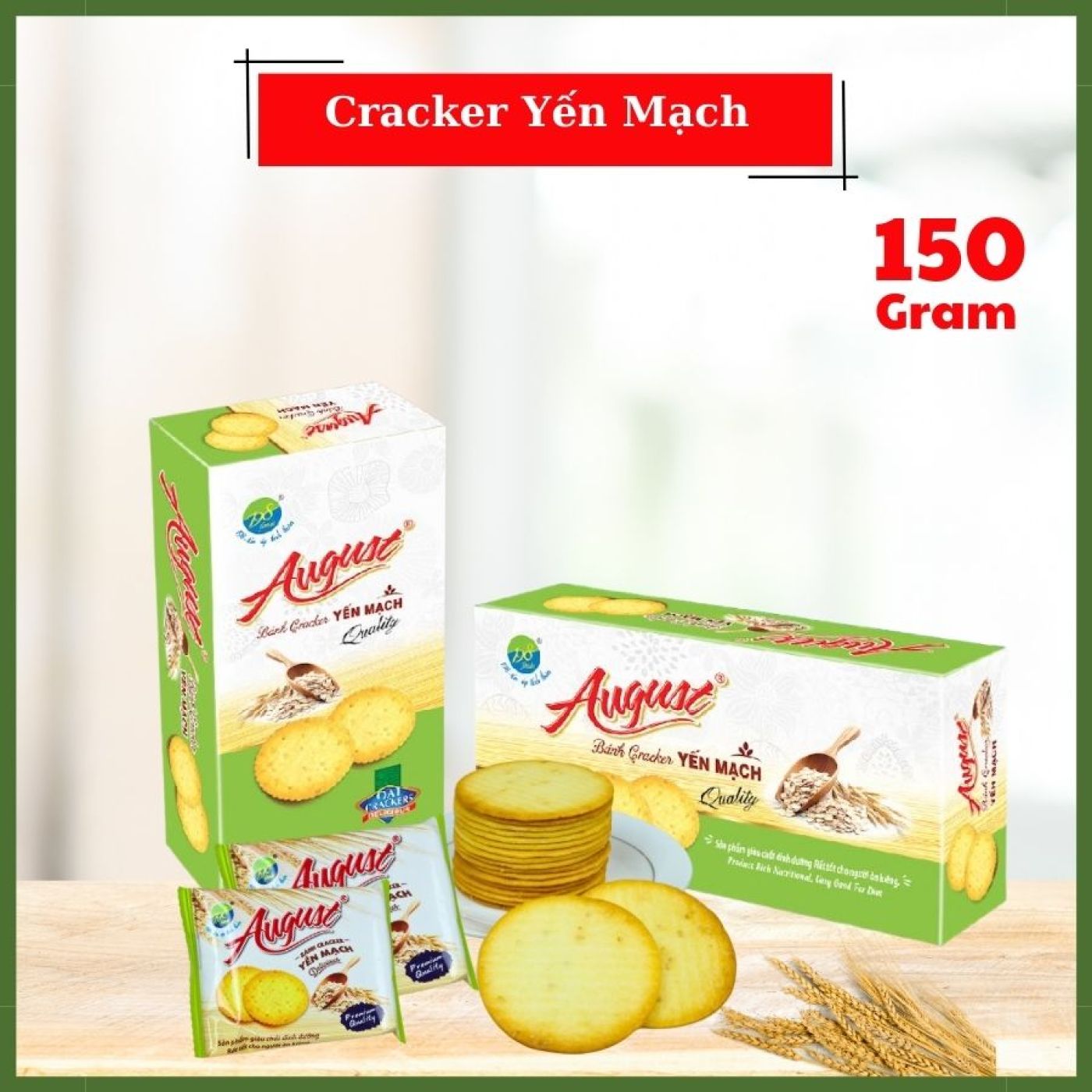 Bánh Cracker Yến Mạch Bổ Dưỡng - Hộp 150G