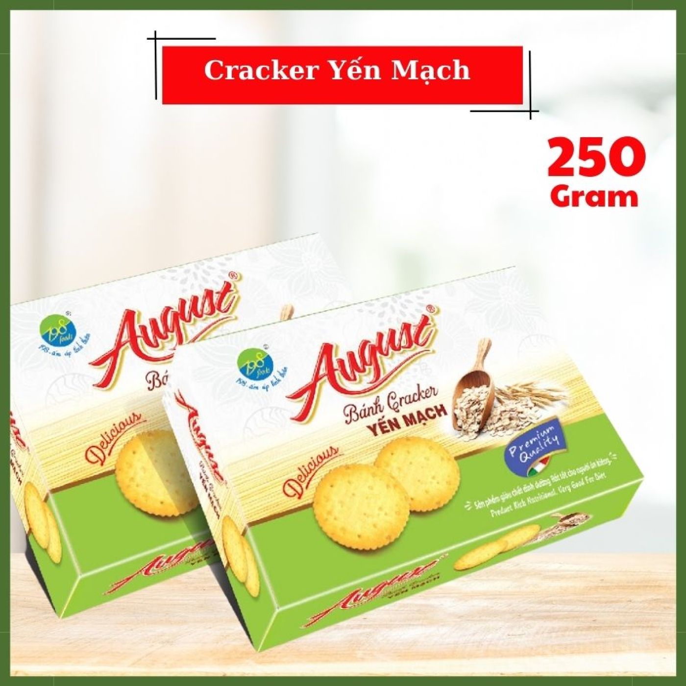Bánh Cracker Yến Mạch Bổ Dưỡng - Hộp 250G