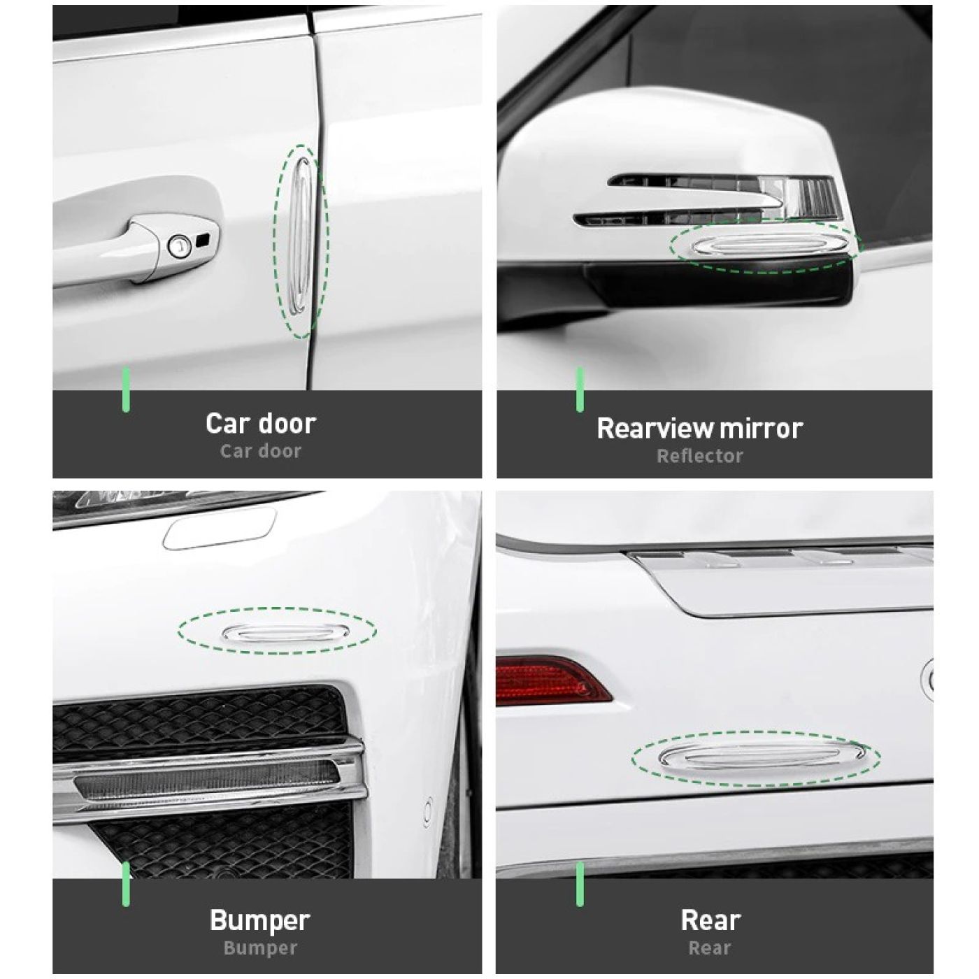 Đệm cao su chống trầy gắn cửa dùng cho xe hơi Baseus Airbag Bumper Strip (bộ 4 cái, Trong suốt)