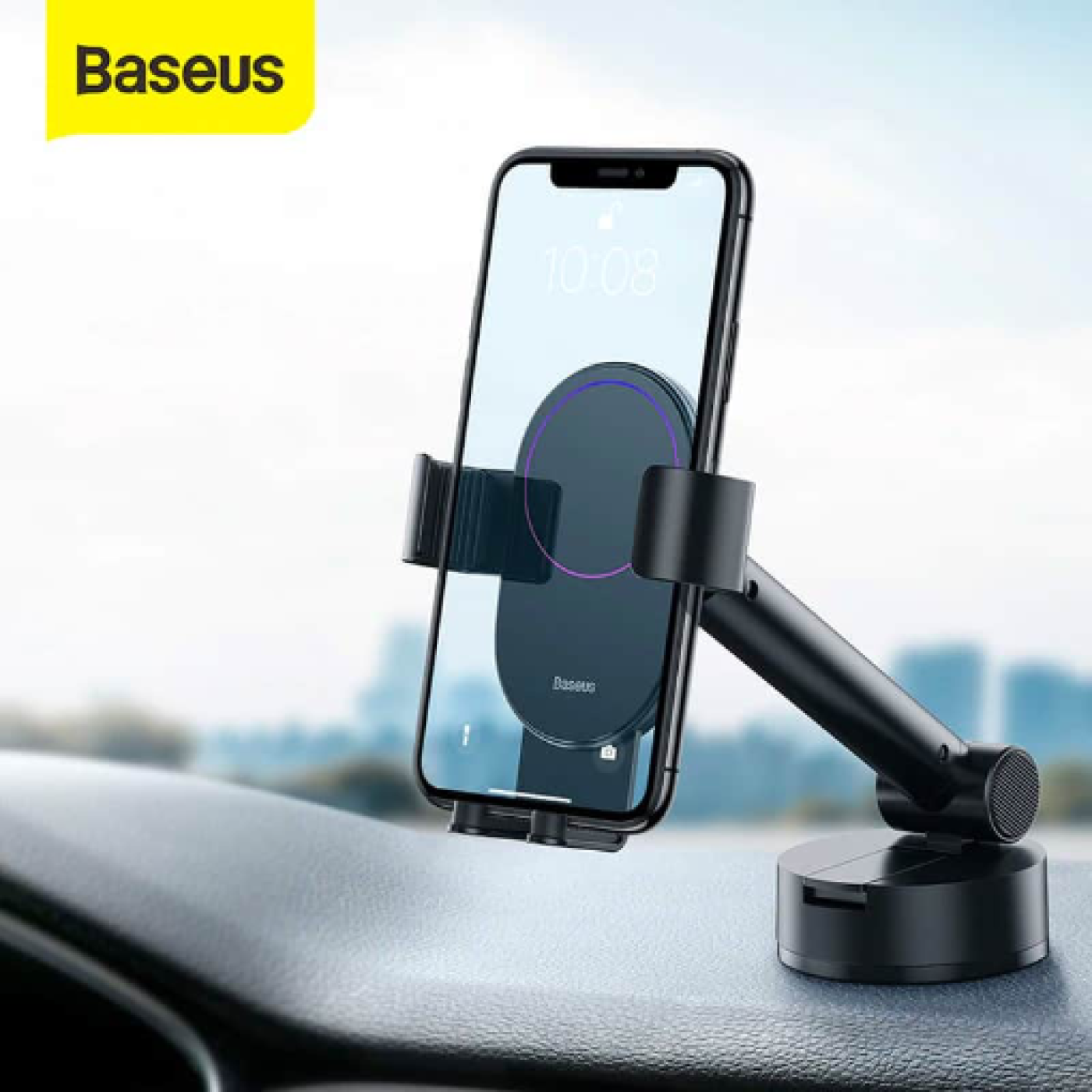 Bộ giá đỡ kẹp điện thoại trên ô tô Baseus Simplism Gravity , hỗ trợ điện thoại từ 4.7-6.5 inch thiết