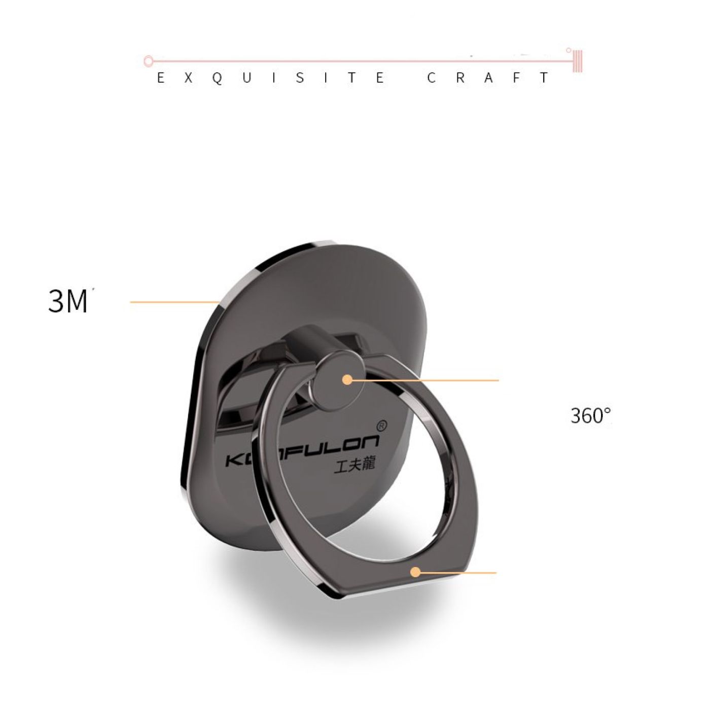 Finger Ring Konfulon FR2 - Màu bạc