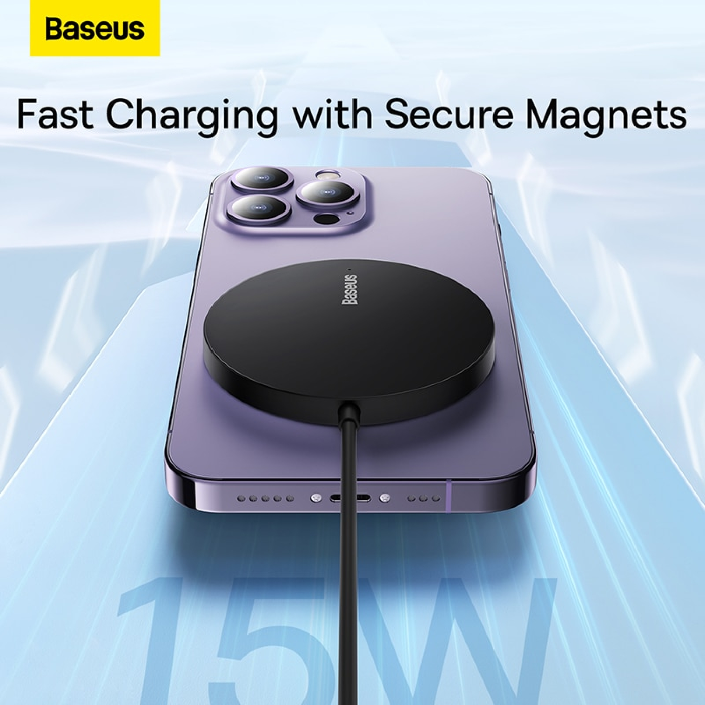 Đế Sạc Không Dây Baseus Simple Mini3 Magnetic Wireless Charger 15W