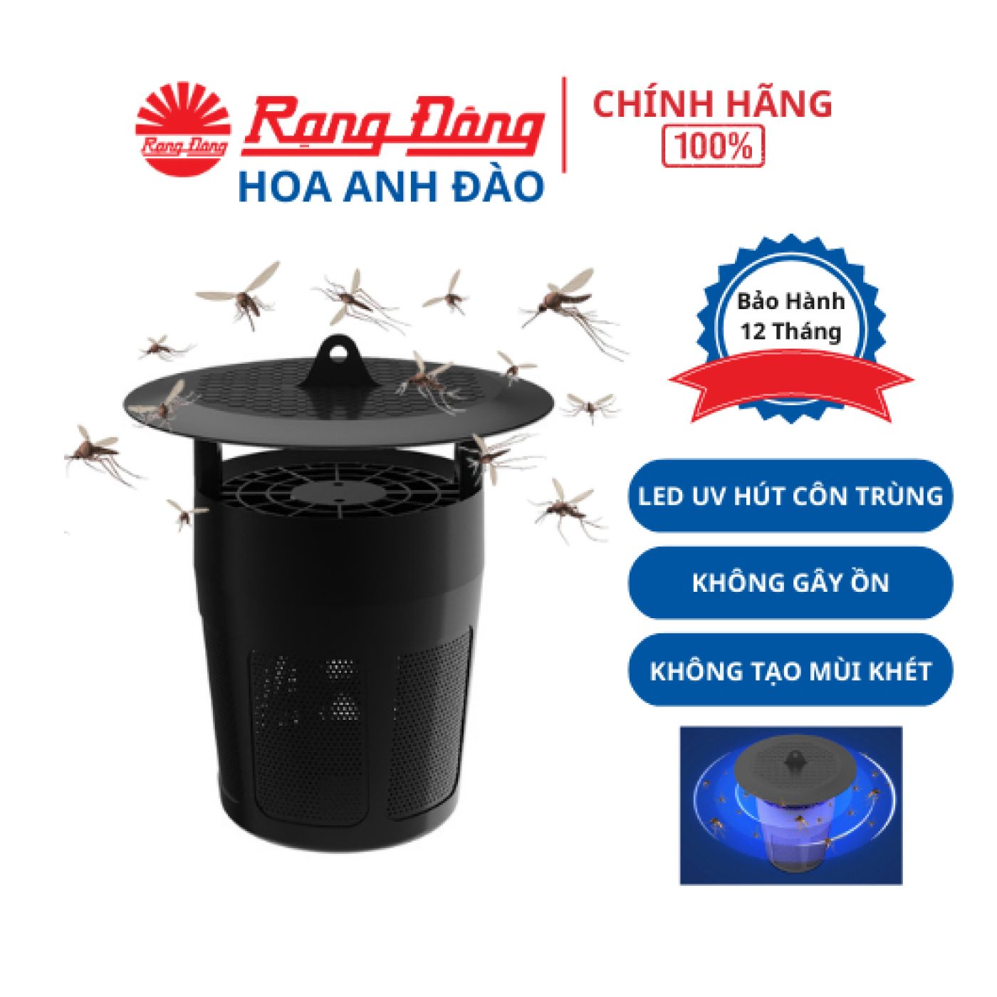 Đèn Bắt Muỗi Rạng Đông - Chính Hãng. Đèn LED 5W Đèn LED UV bước sóng 365nm