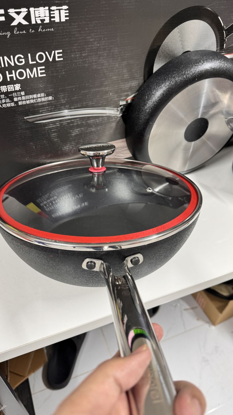 Bộ 3 chảo & nồi chống dính có nắp kính BRING LOVE TO HOME -dùng được bếp từ