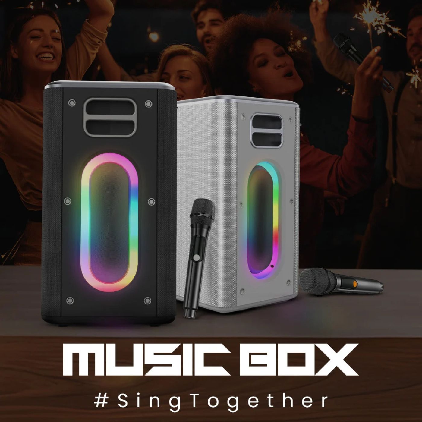 Loa Karaoke di động HiFuture MusicBox 100W (Kèm 2 Micro wireless)