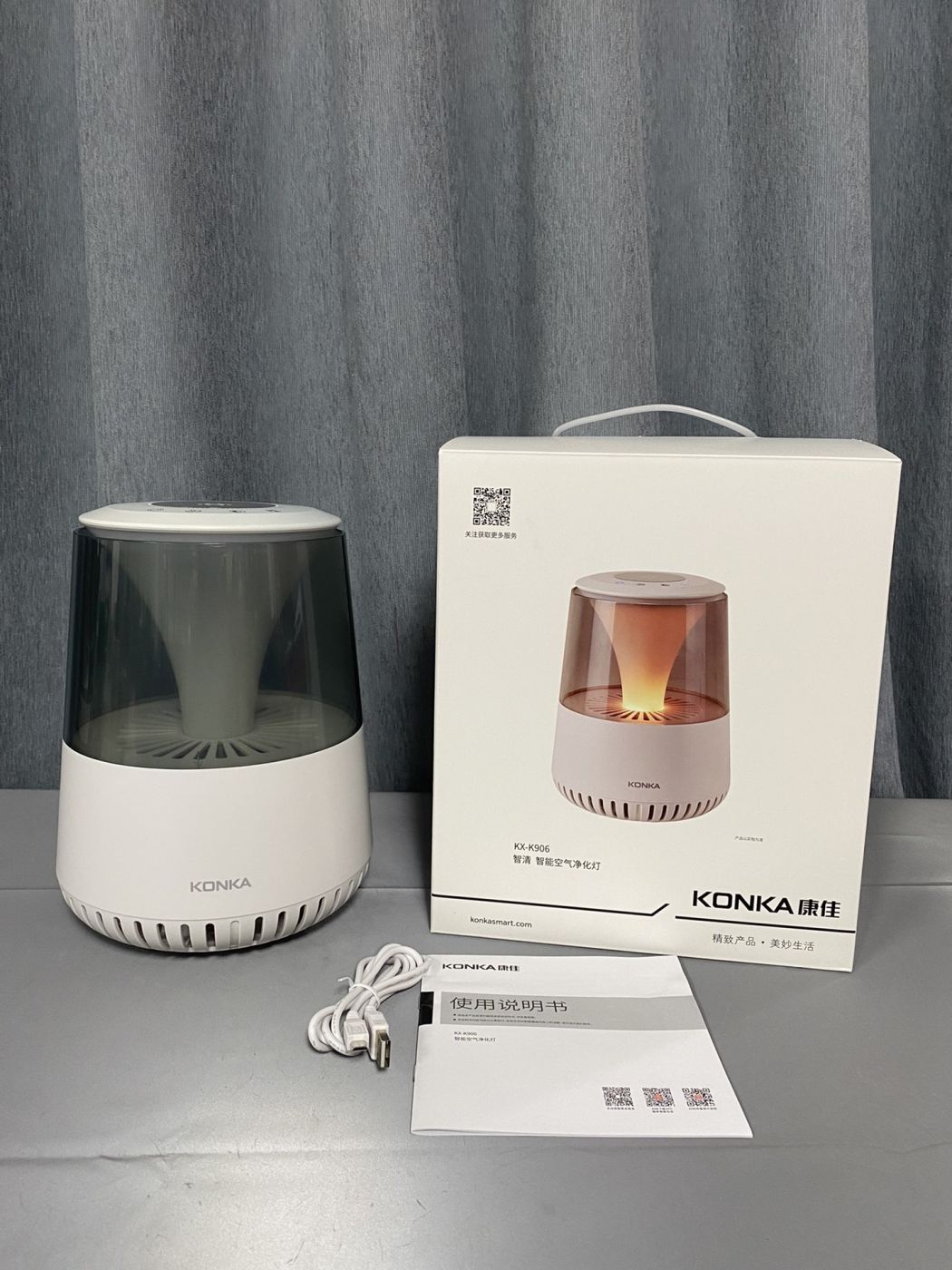 Đèn lọc không khí thông minh KONKA KX-K906 , kết nối App,chỉnh đèn, tạo ion âm