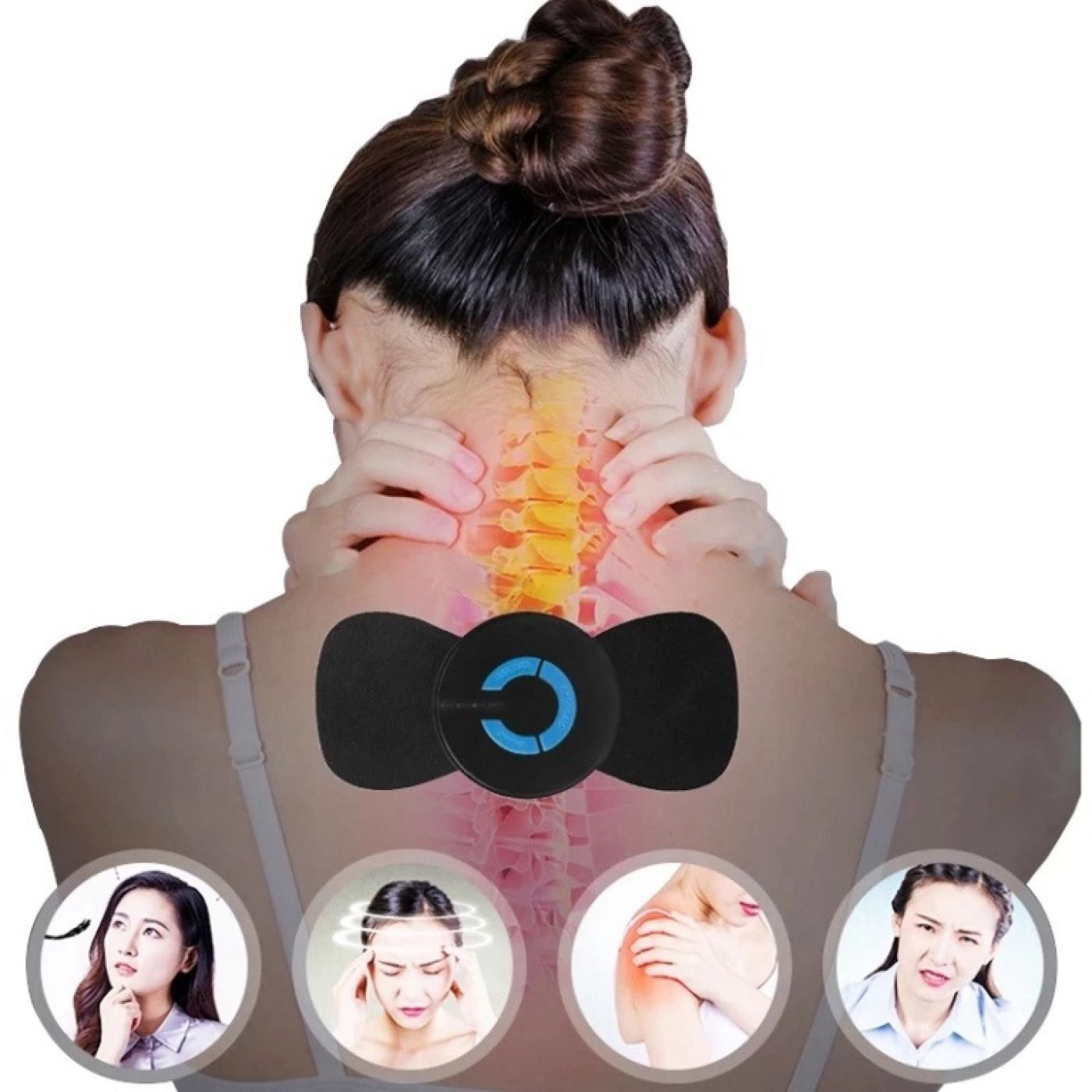 Miếng massage xung điện cổ vai gáy toàn thân, giảm đau nhức hiệu quả với 8 chế độ