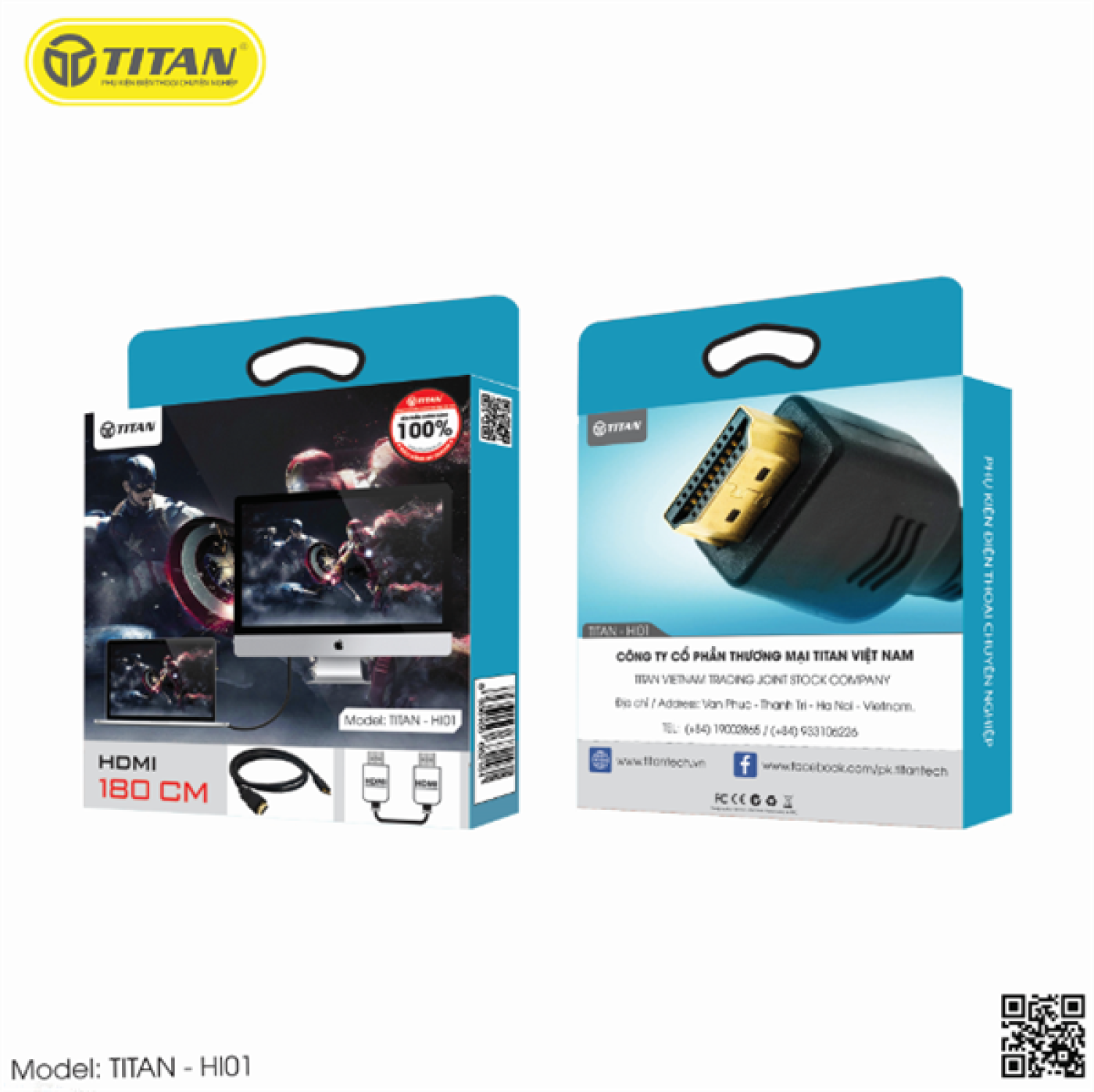 Cáp HDMI 1.8M Titan HI01 - BH 12 Tháng