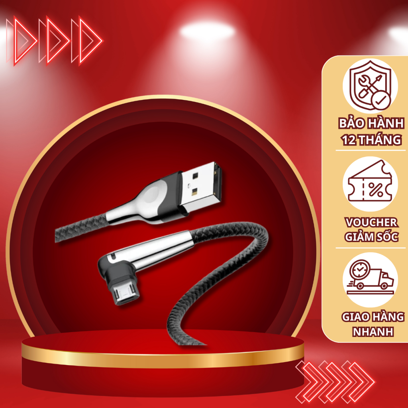 Cáp sạc nhanh BASEUS Sharp Bird -cáp chuyên dụng Gaming, cổng USB to Micro, Công Suất 2.4A, 2met
