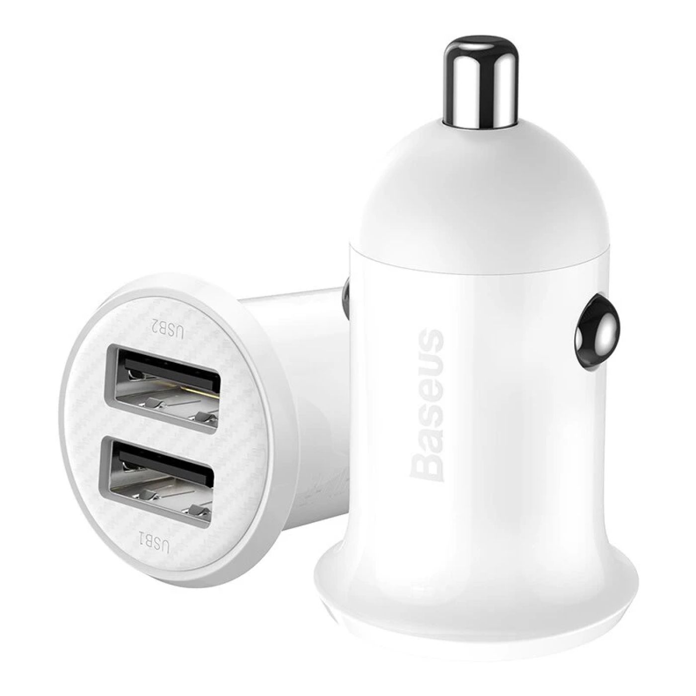 Tẩu sạc 2 cổng USB dùng trên xe hơi Baseus Grain Pro Car Charger (5V/ 4.8A, Dual USB Port Auto Quick