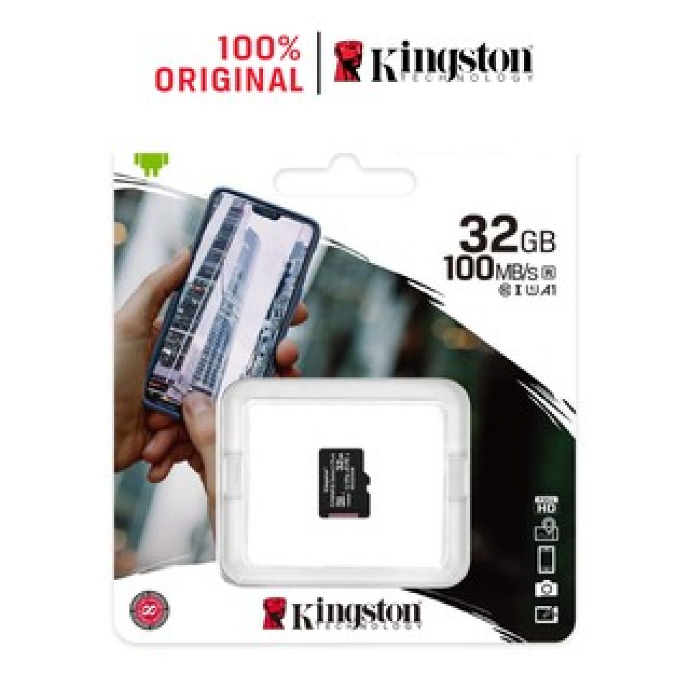 Thẻ nhớ 32GB Kingston microSDHC A1 V10 Canvas Select Plus Class10 tốc độ cao 100MB/s