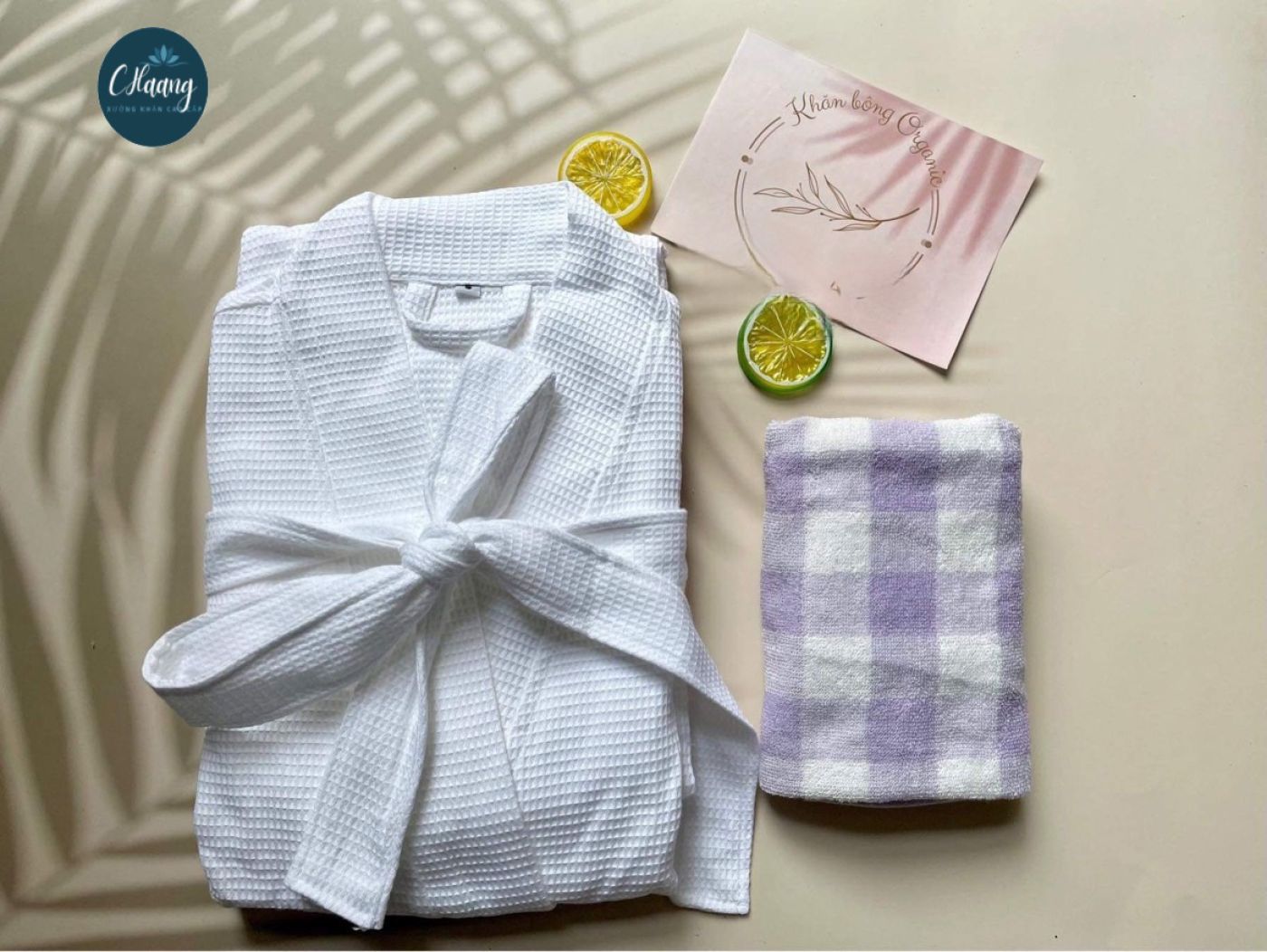 Áo choàng tắm khách sạn chất liệu cotton 100% tự nhiên cao cấp