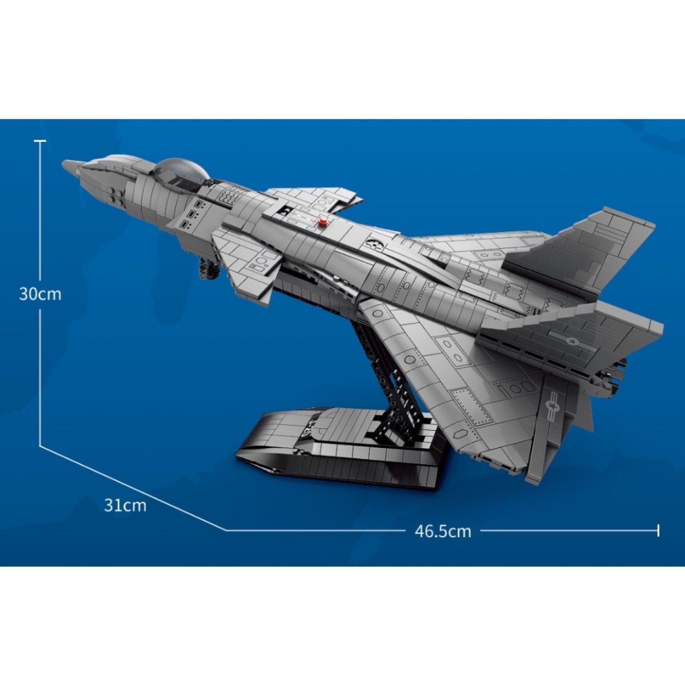 Lego máy bay chiến đấu tàng hình J20 1411 chi tiết 8in1