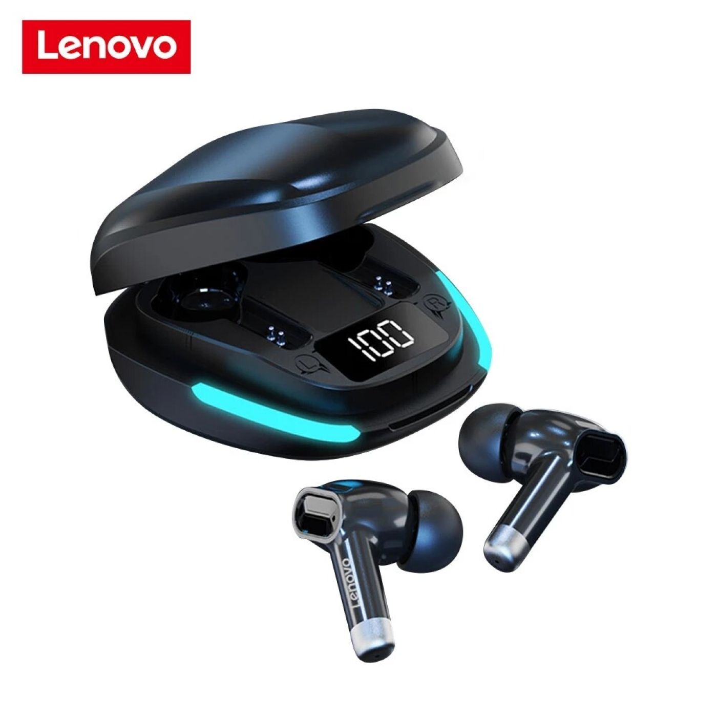 Tai Bluetooth Gamming TWS chính hãng Lenovo Thinkplus GM2 độ trễ thấp (CHỈ CÓ MÀU ĐEN)