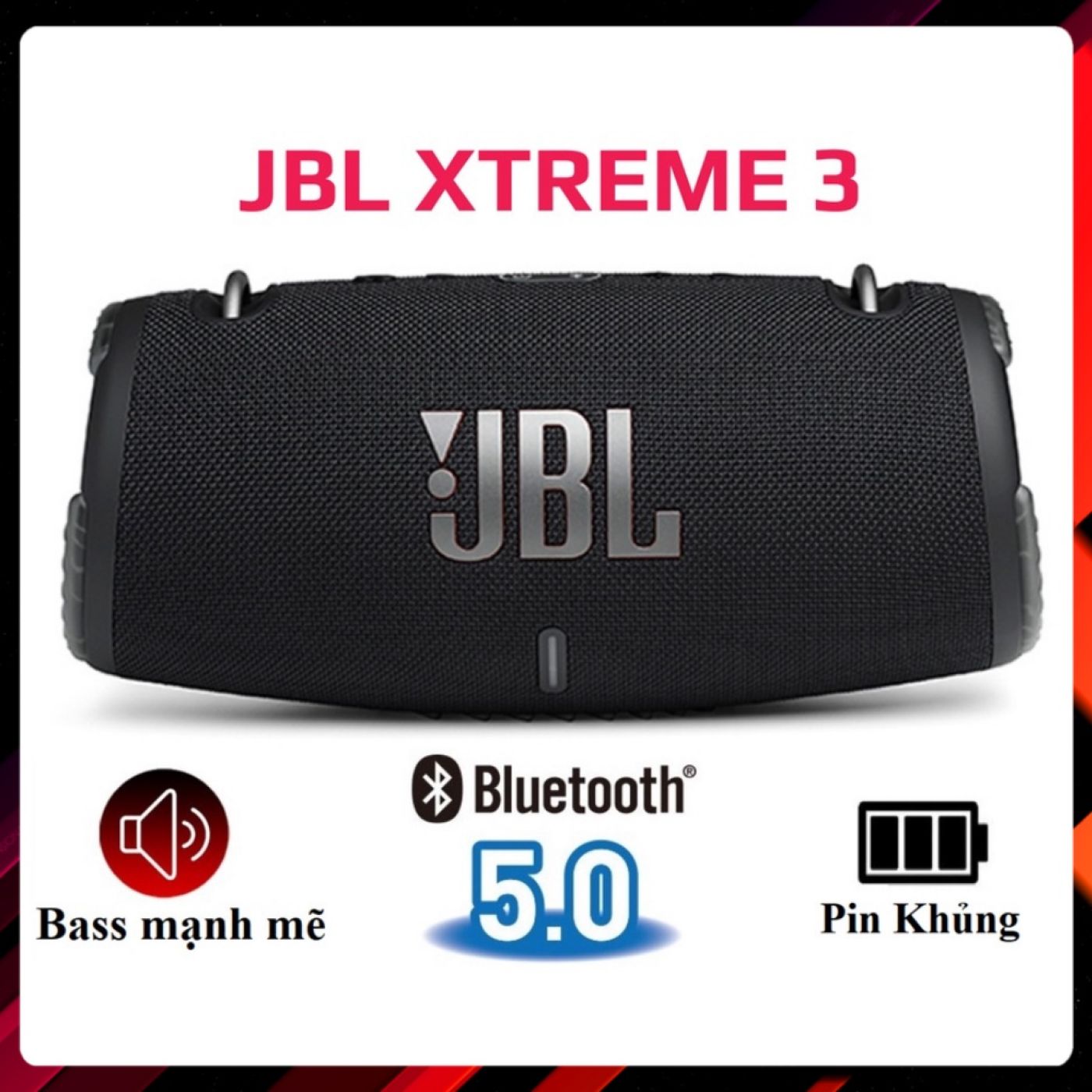 LOA BLUETOOTH JBL XTREME 3 Siêu Bass Nghe Nhạc Hay Bass Trầm Dùng Được Usb Thẻ Nhớ Cổng 3.5