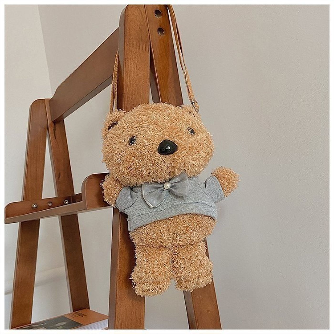 Túi, balo đeo chéo BH Kids đựng tiền lì xì, đi học, đi chơi, hình gấu Teddy dễ thương, ngộ nghĩnh -