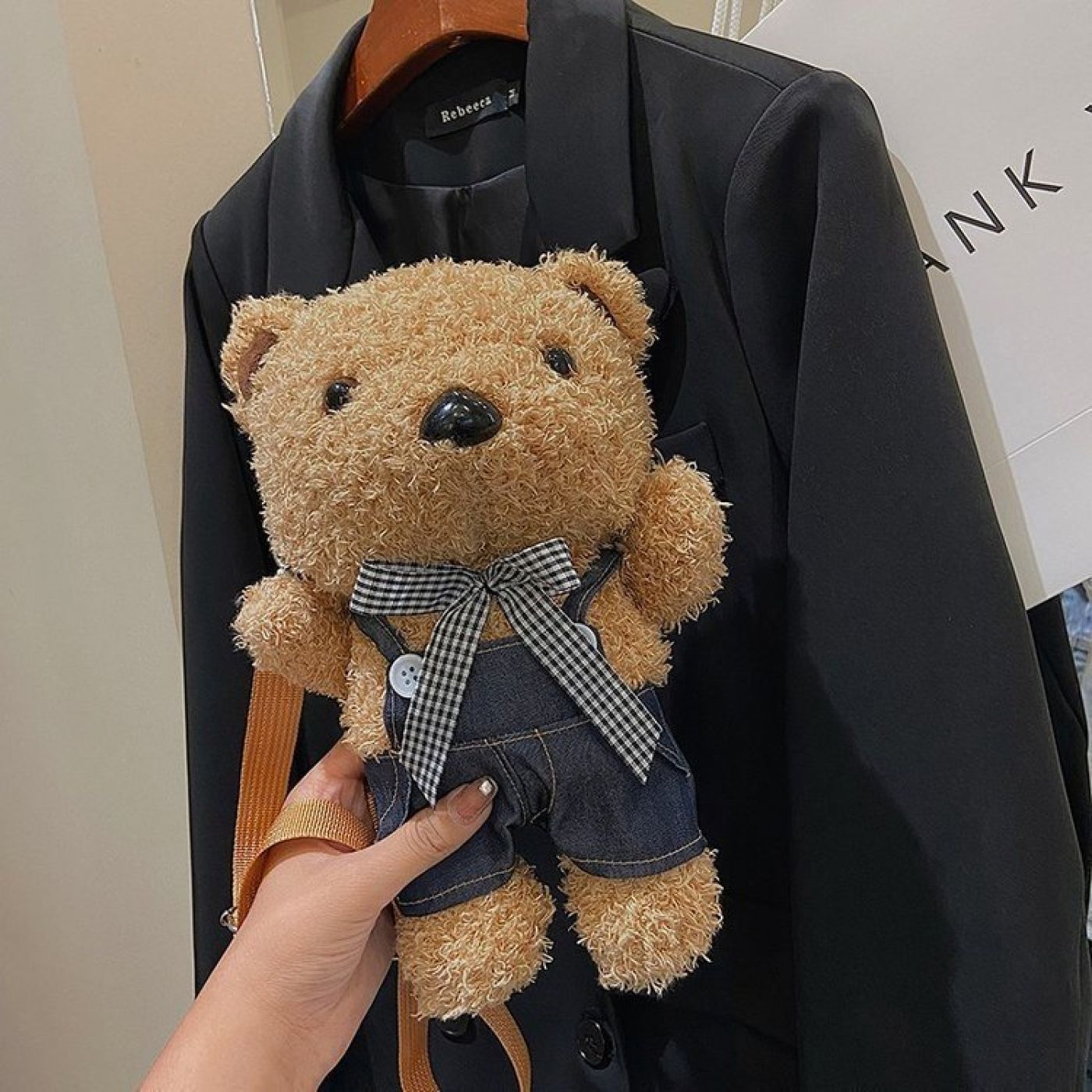 Túi, balo đeo chéo BH Kids đựng tiền lì xì, đi học, đi chơi, hình gấu Teddy dễ thương, ngộ nghĩnh -