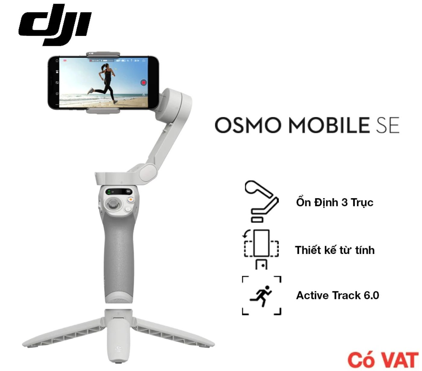 Gimbal chống rung điện thoại DJI Osmo Mobile SE gọn nhẹ theo dõi khuôn mặt (DJI OM SE)
