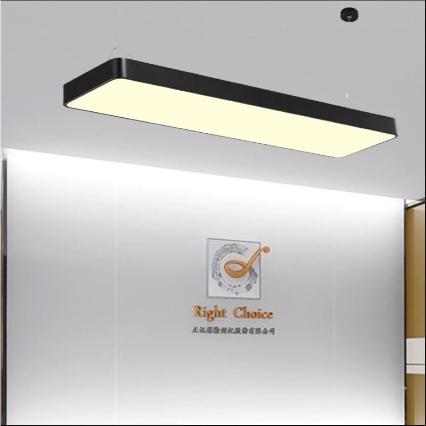 ￼Đèn thả văn phòng cao cấp loại to 60w (vỏ đen) hàng LED chuẩn xịn (ánh sáng trắng-6500k)