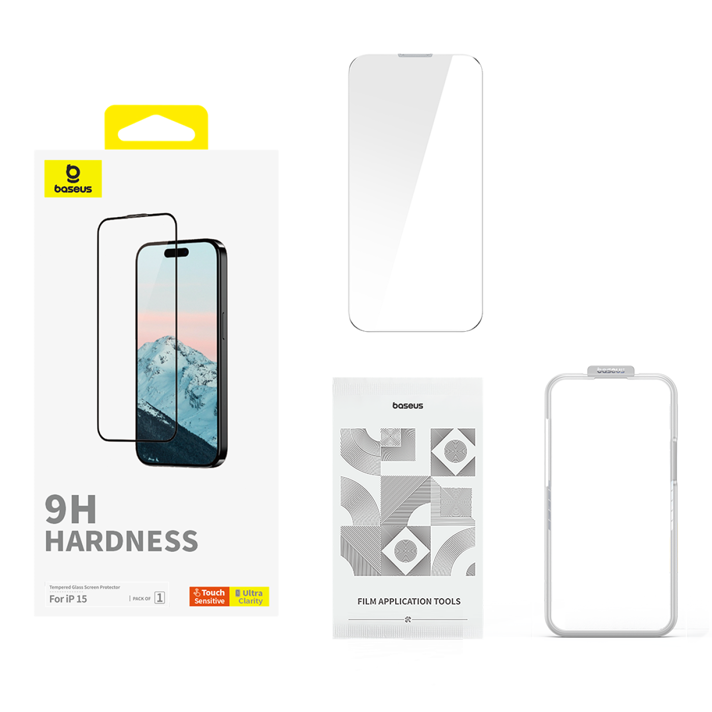 Cường Lực Full Viền Cho iP15 OS-Baseus Diamond Series Full-Coverage HD Tempered Glass
