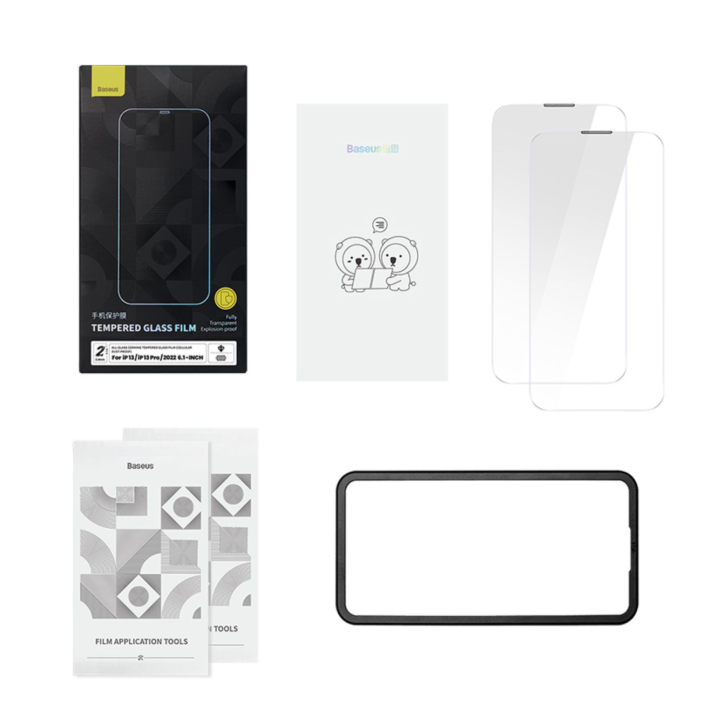 Kính cường lực All-glass Corning Tempered Glass EasyStick Film (Cellular Dust-proof) iP14