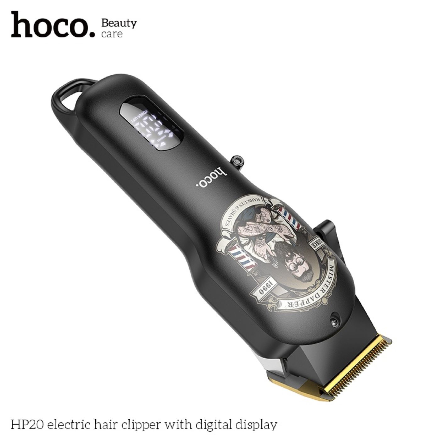 Tông đơ cắt tóc, tạo kiểu chuyên nghiệp, Màn hình LED hiển thị hoco HP20