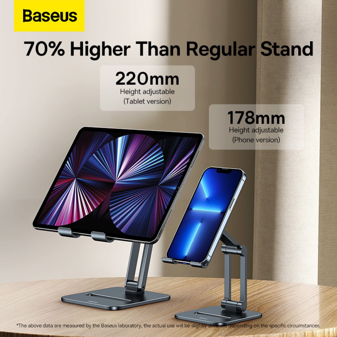 Đế giữ điện thoại Baseus Desktop Biaxial Foldable Metal Stand