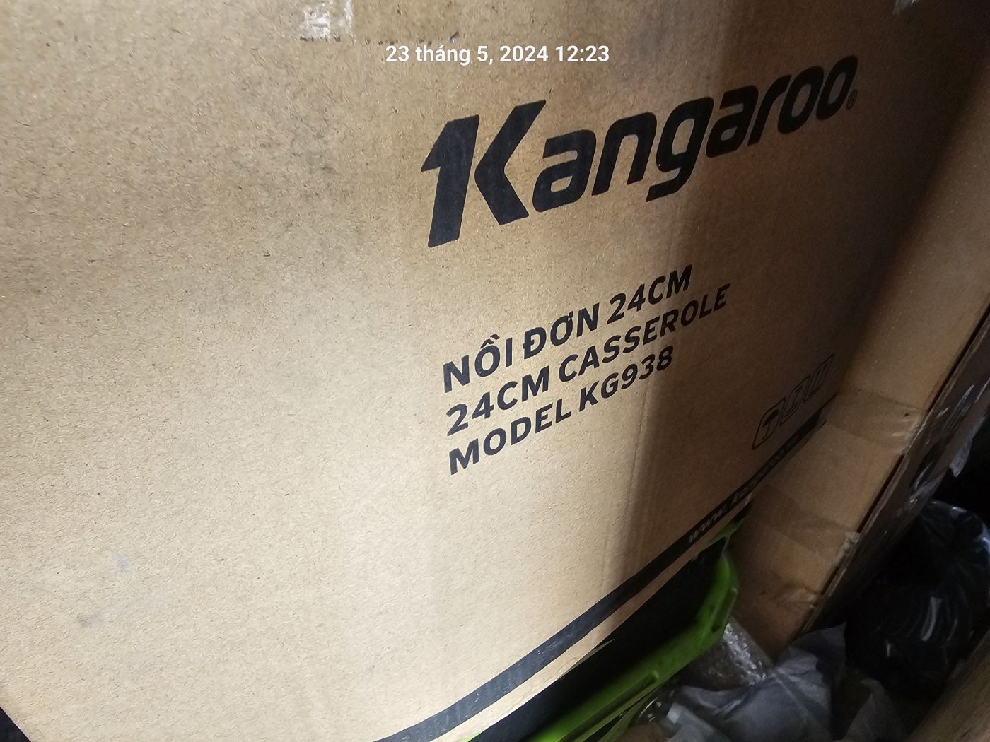 Nồi Hợp Kim Nhôm Đáy Từ Kangaroo KG 938 size 24 cm - Hàng Chính Hãng