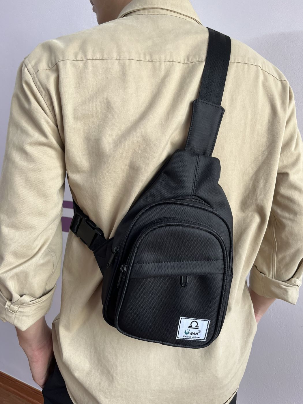 Túi đeo chéo cho nam nữ SWAN chất liệu vải Oxford chống thấm nước cao cấp phù hợp đi học, chơi phố
