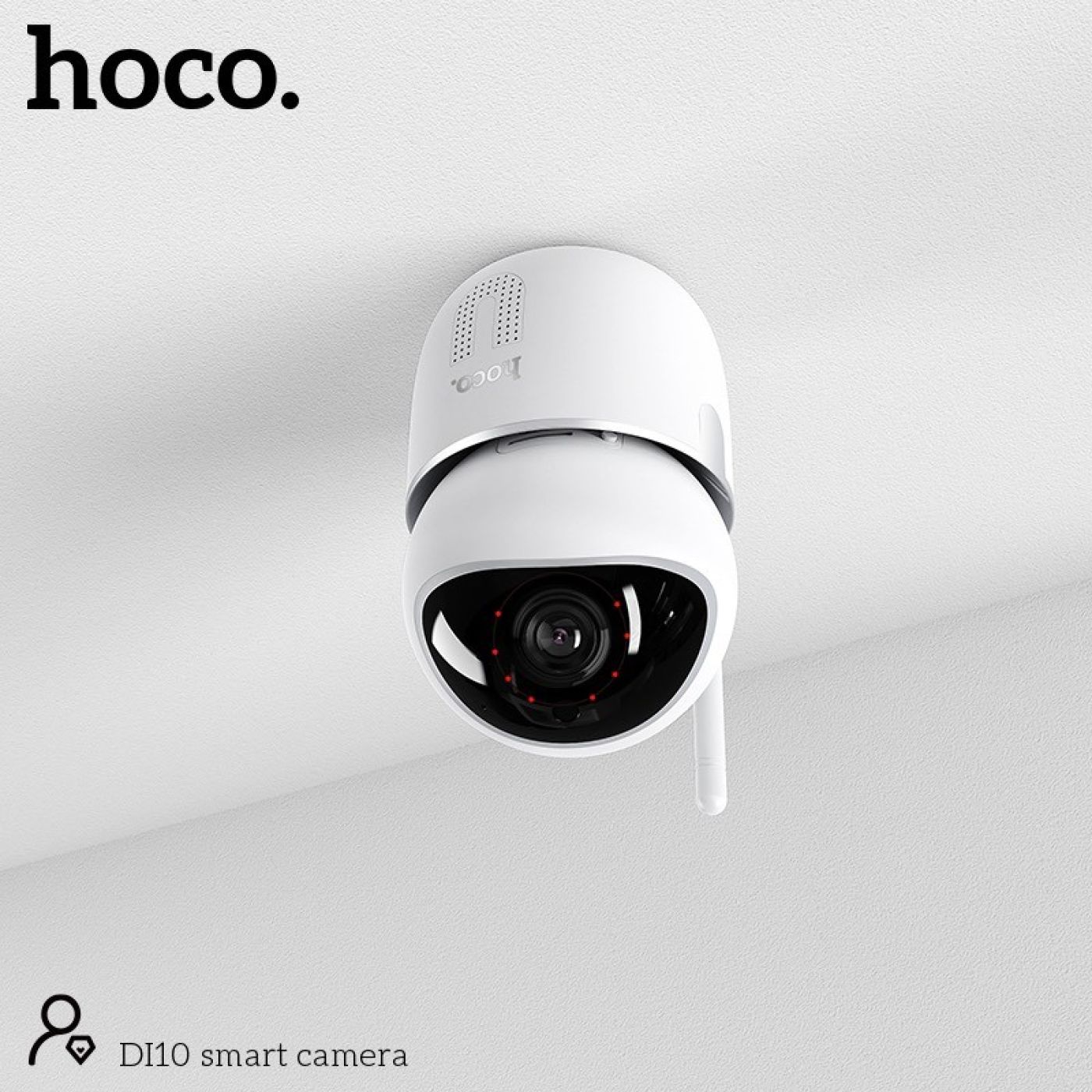 Camera Wifi Hoco DI10 đàm thoại 2 chiều tính năng phát hiện người chuyển động hỗ trợ tối đa 128Gb, F