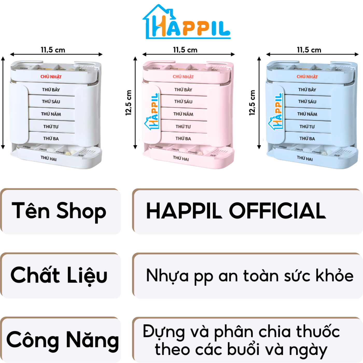 Hộp chia thuốc 7 ngày, Hộp đựng thuốc 7 ngày