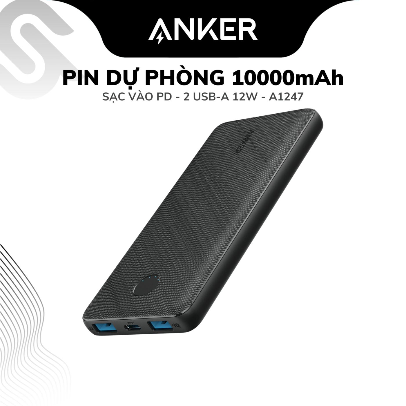 Pin sạc dự phòng ANKER PowerCore III 10K 10000mAh - A1247 - Mới 100% - Chính hãng AnkerVN