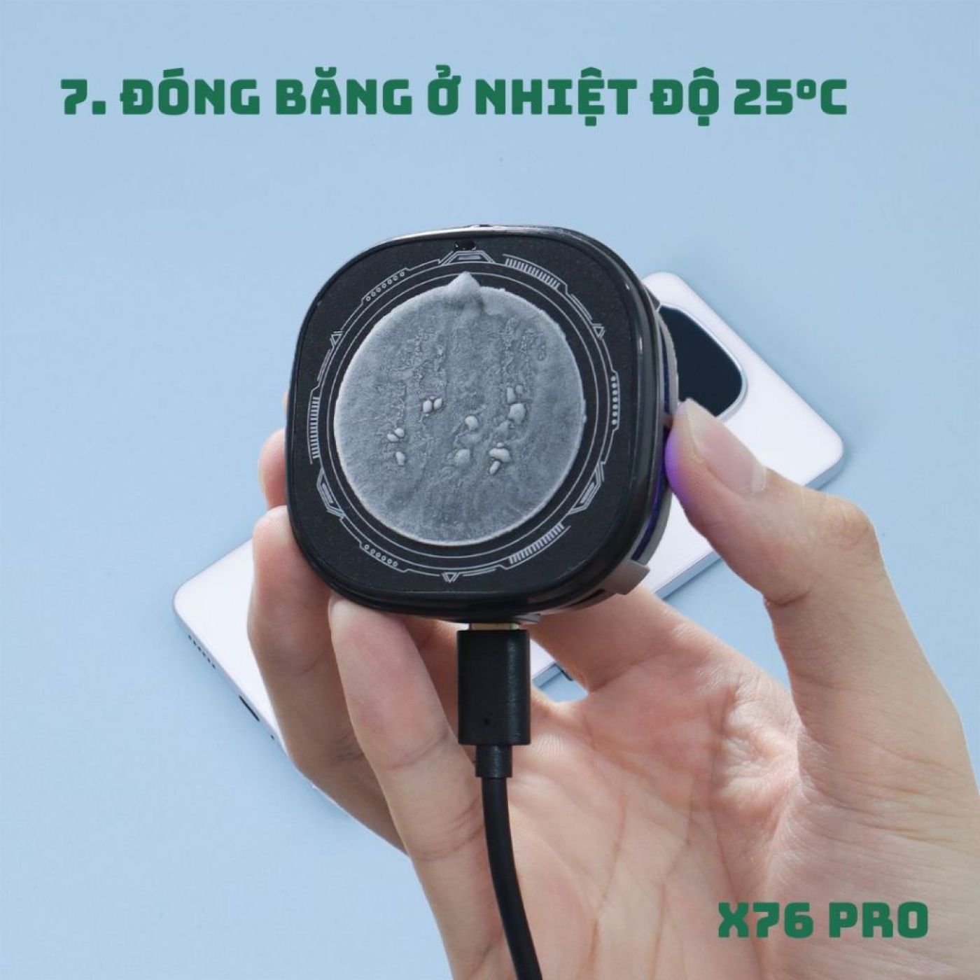 Quạt Tản Nhiệt Điện Thoại Magnetic Radiator X76 Pro (Sò Lạnh Từ Tính Led RGB Gaming, Giảm Nhiệt Sâu)