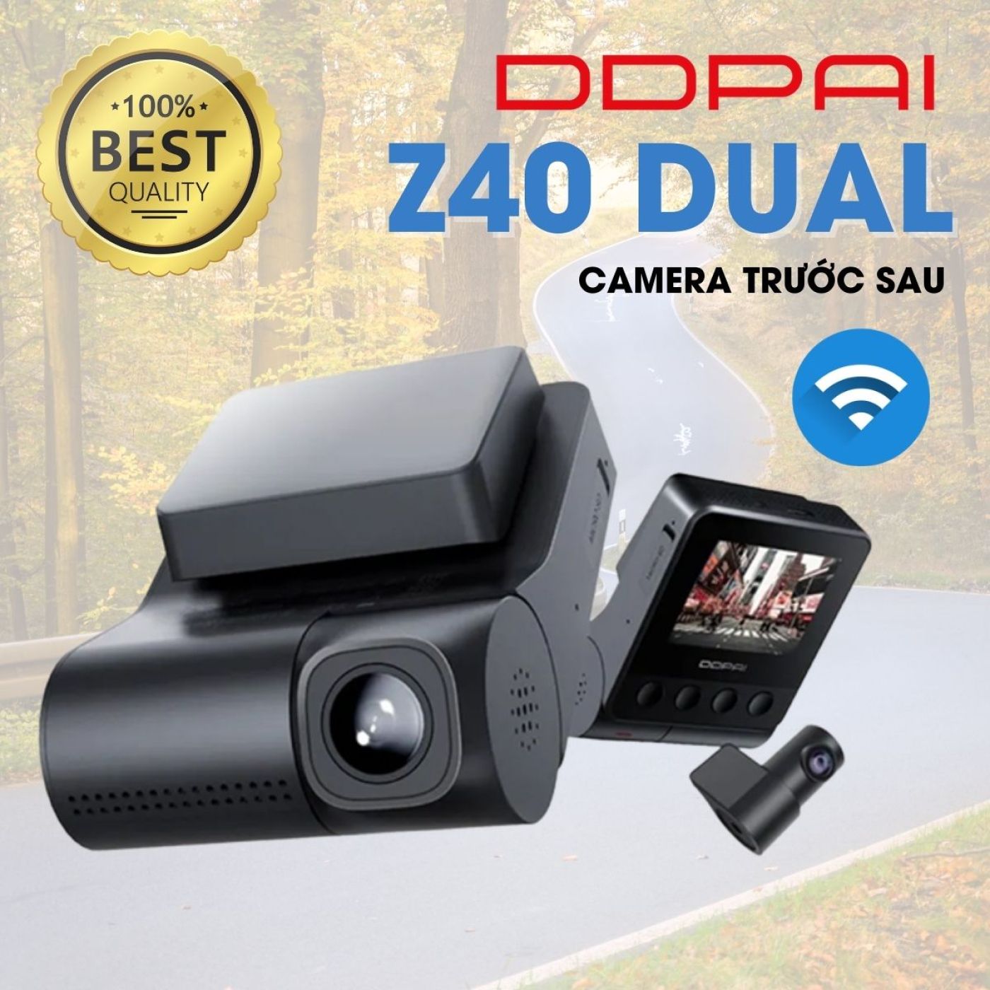 Camera Hành Trình Ô Tô DDPai Z40 DUAL Ghi Hình Trước và Sau