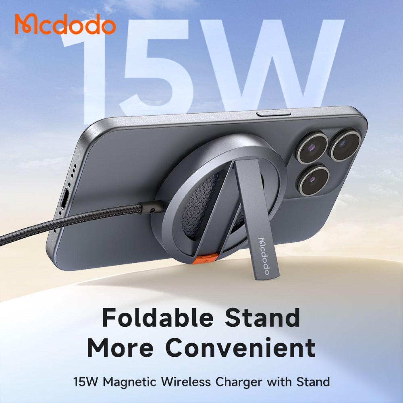 Đế Sạc Không Dây Mcdodo Folding Stand Magnetic Wireless Charger 15W