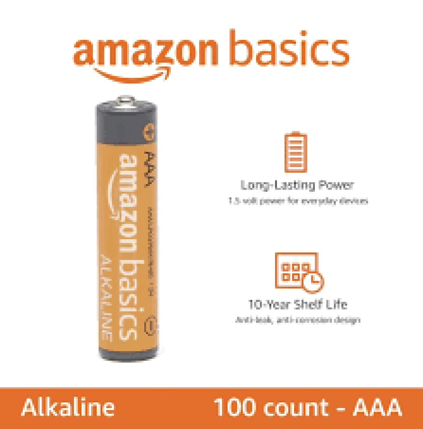 1 viên pin AAA Alkeline Amazon basics hàng xuất mỹ. Date 2033