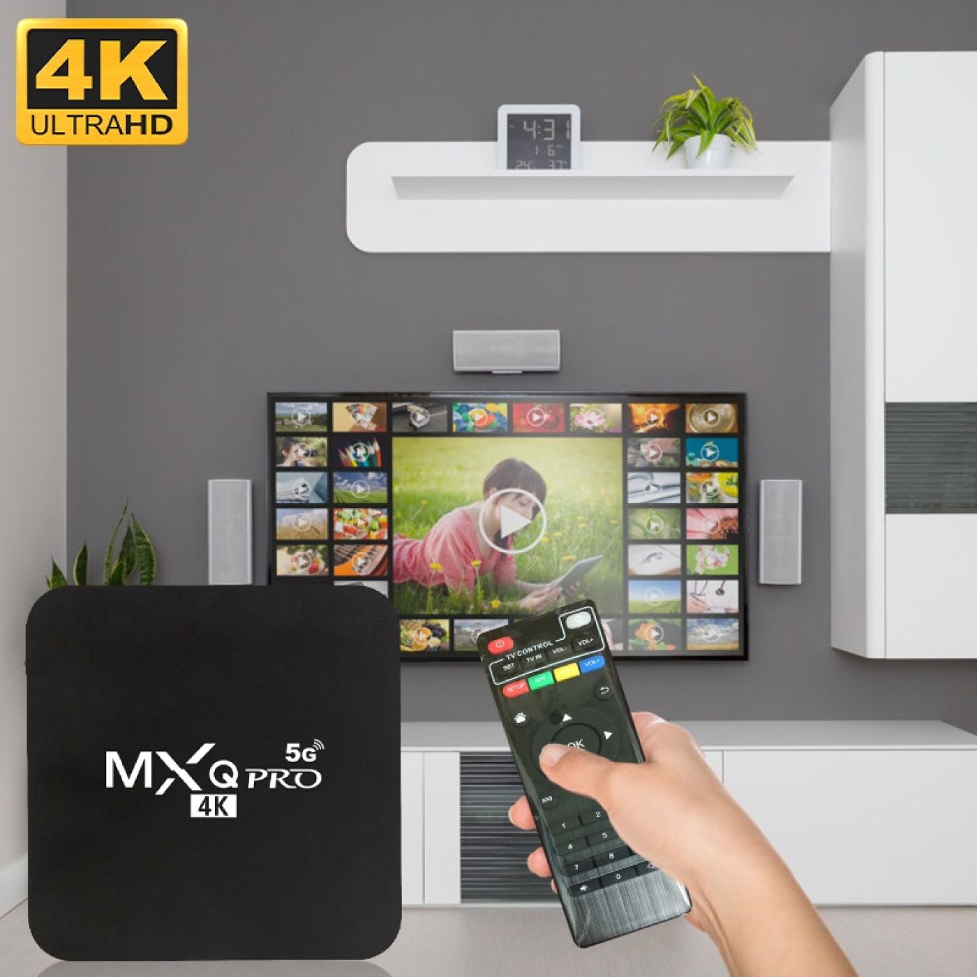 {LIVE} Android TV Box MXQ Pro 4K Bản 16G+256GB Tiếng Việt Wifi 5G Smart Tivi Box Xem Truyền Hình 100