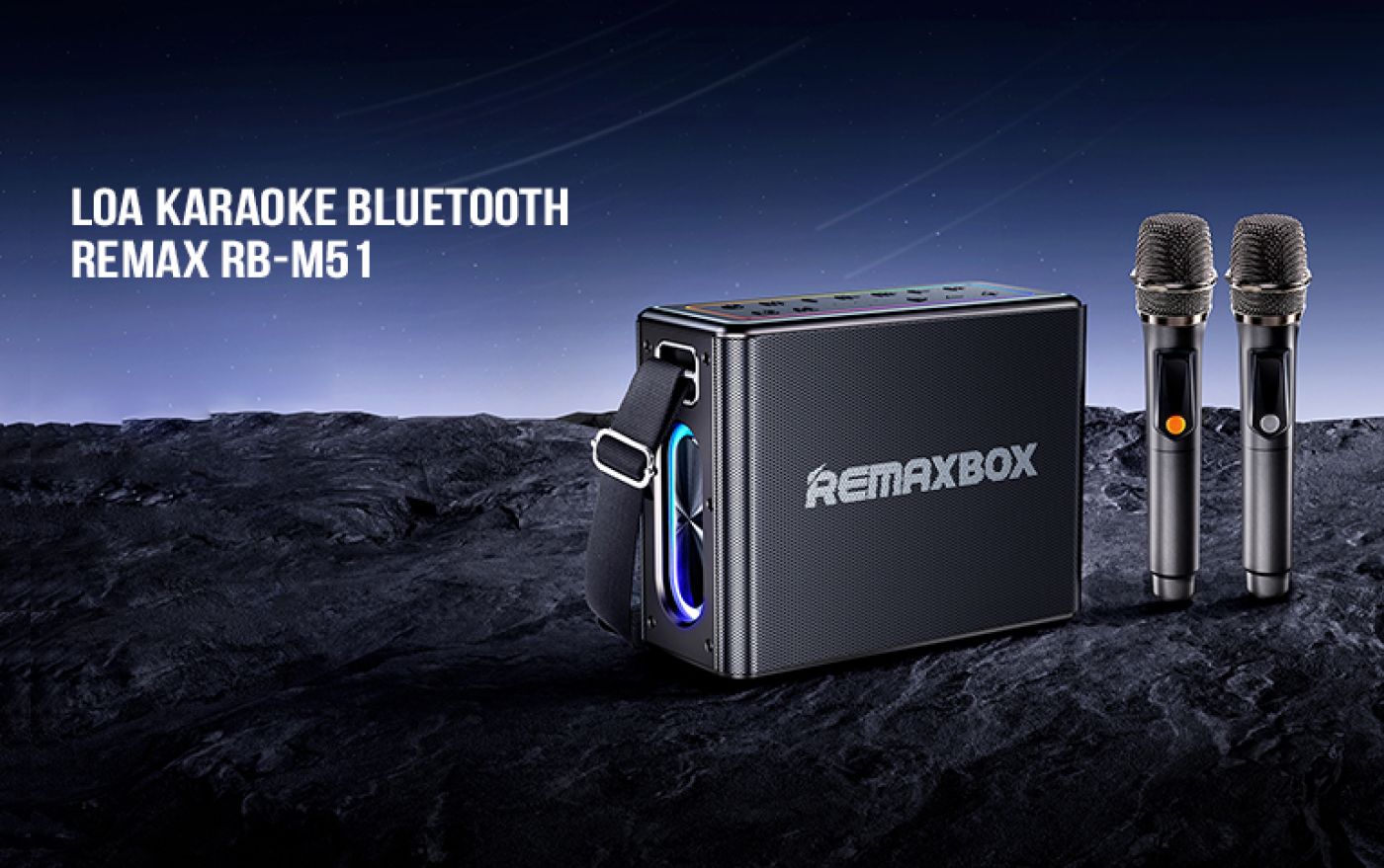 Loa Bluetooth REMAX RB-M51 kèm Míc+đèn Led RGB