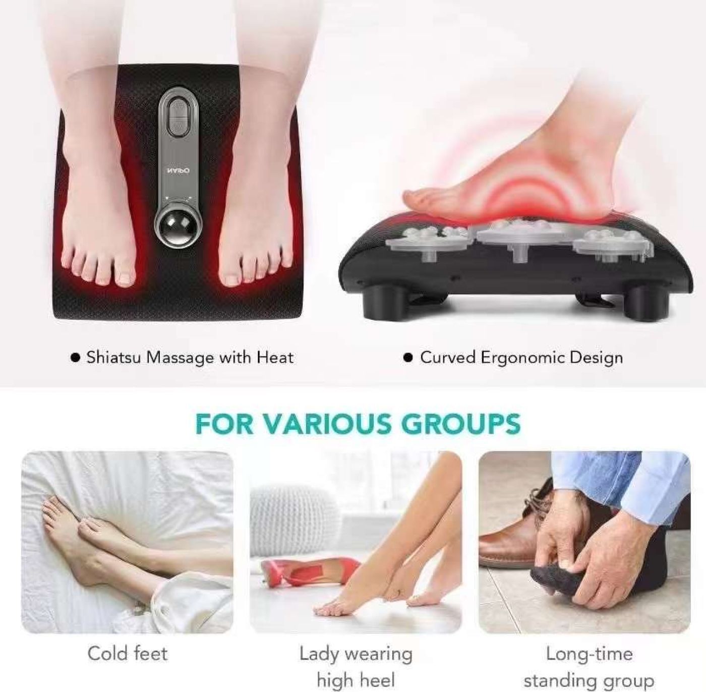 Máy massage chân bi đá nóng chính hãng NAIPO MGF-50177( điện 110v - có tặng kèm adapter 110v)